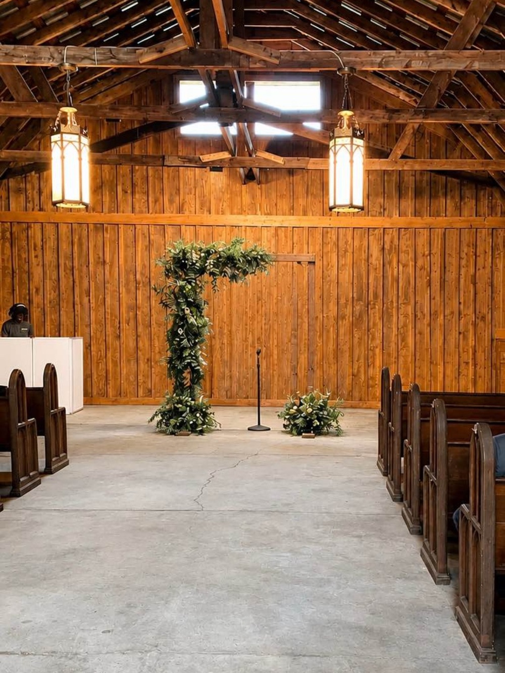 Wedding Floral Arch and Floral Floor Accents